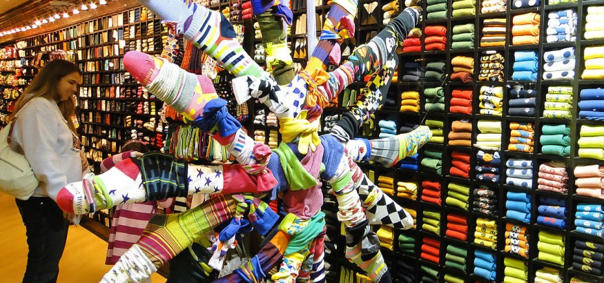 The latest sock design trends continue to favor bold socks