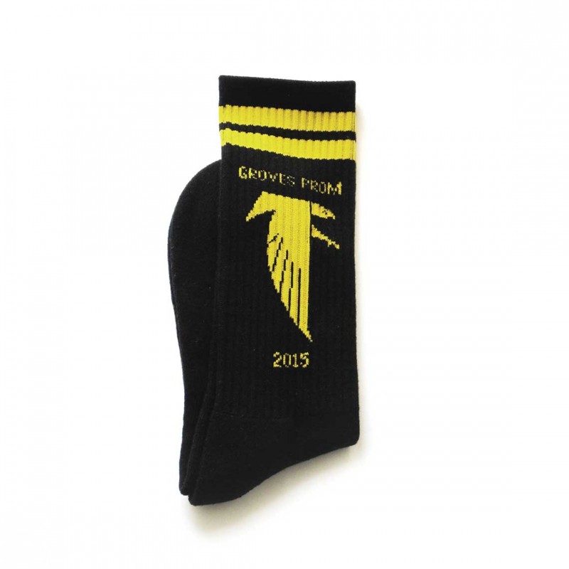 Custom tube socks in mid-calf length