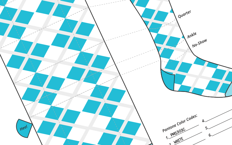 Custom sock design template