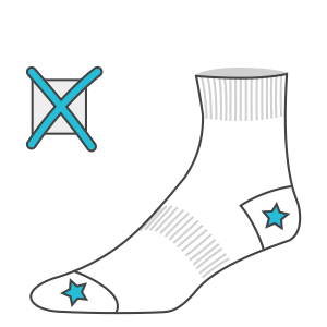 Graphics in heel and toe areas not allowed in custom knitted socks